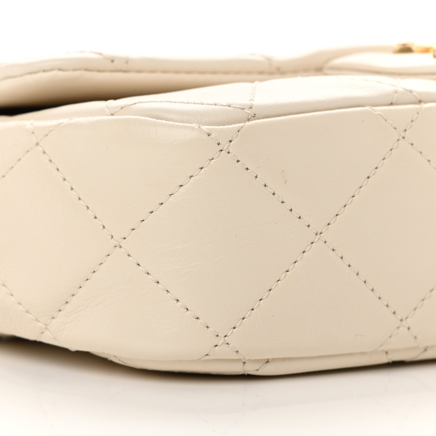 Chanel Calfskin Quilted Mini Crystal Pearls Rectangular Flap White 9 of 12