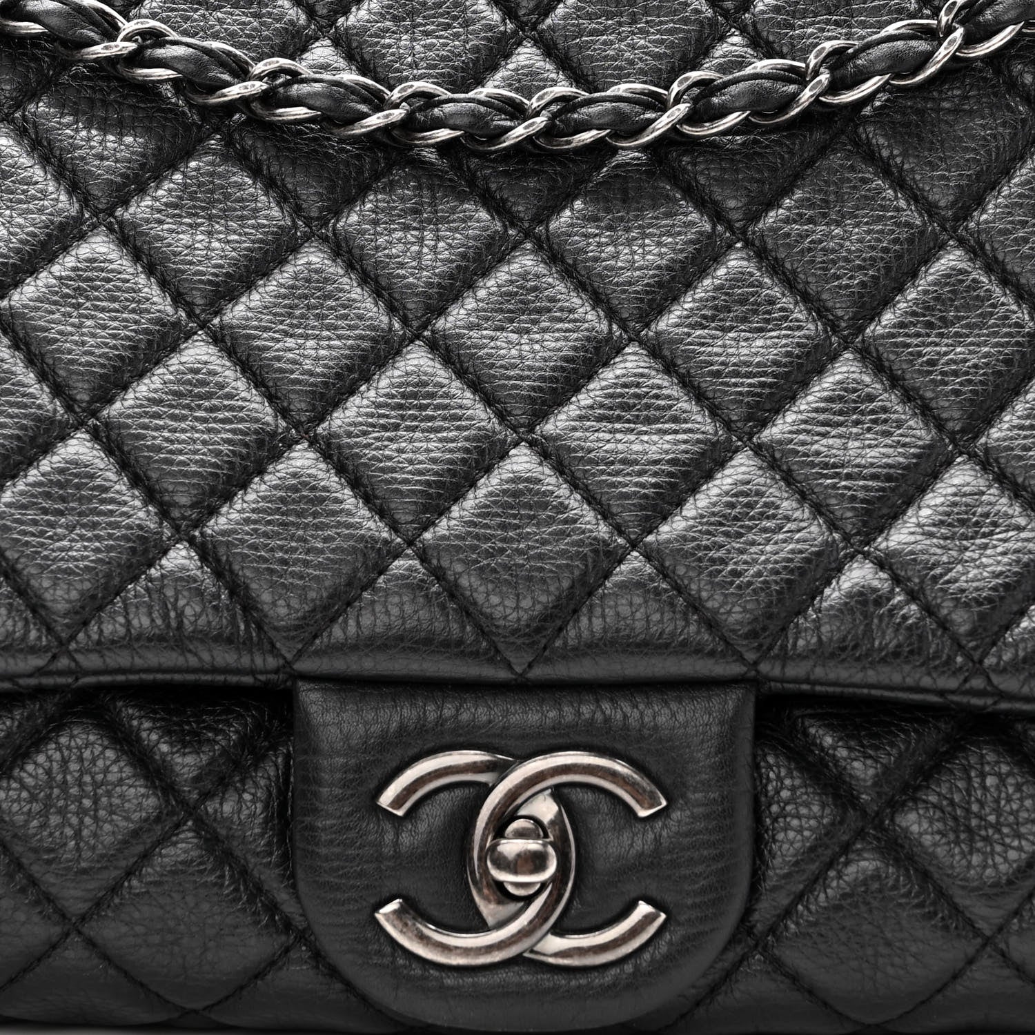 Chanel Calfskin Quilted XXL Travel Flap Bag Black 8 of 10