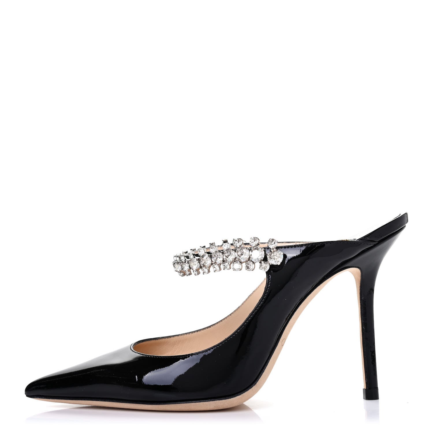 Jimmy Choo Patent Crystal Bing 100 Pumps 35 Black 1 of 4