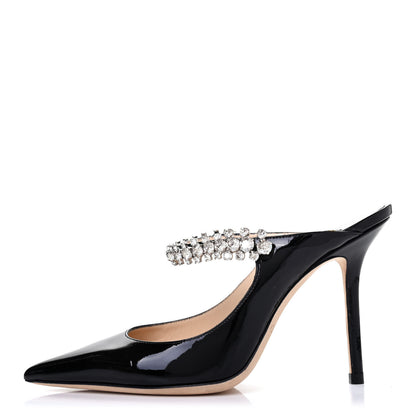 Jimmy Choo Patent Crystal Bing 100 Pumps 35 Black 1 of 4