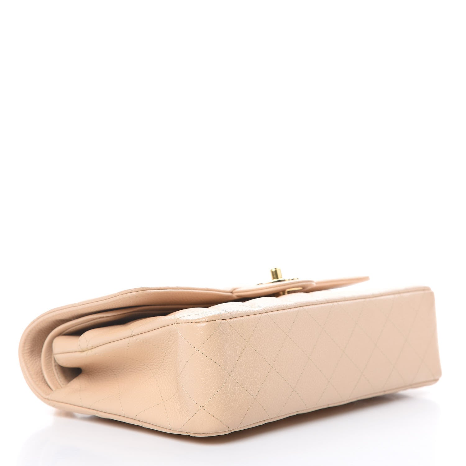 Chanel Caviar Quilted Medium Double Flap Beige Clair 4 of 13