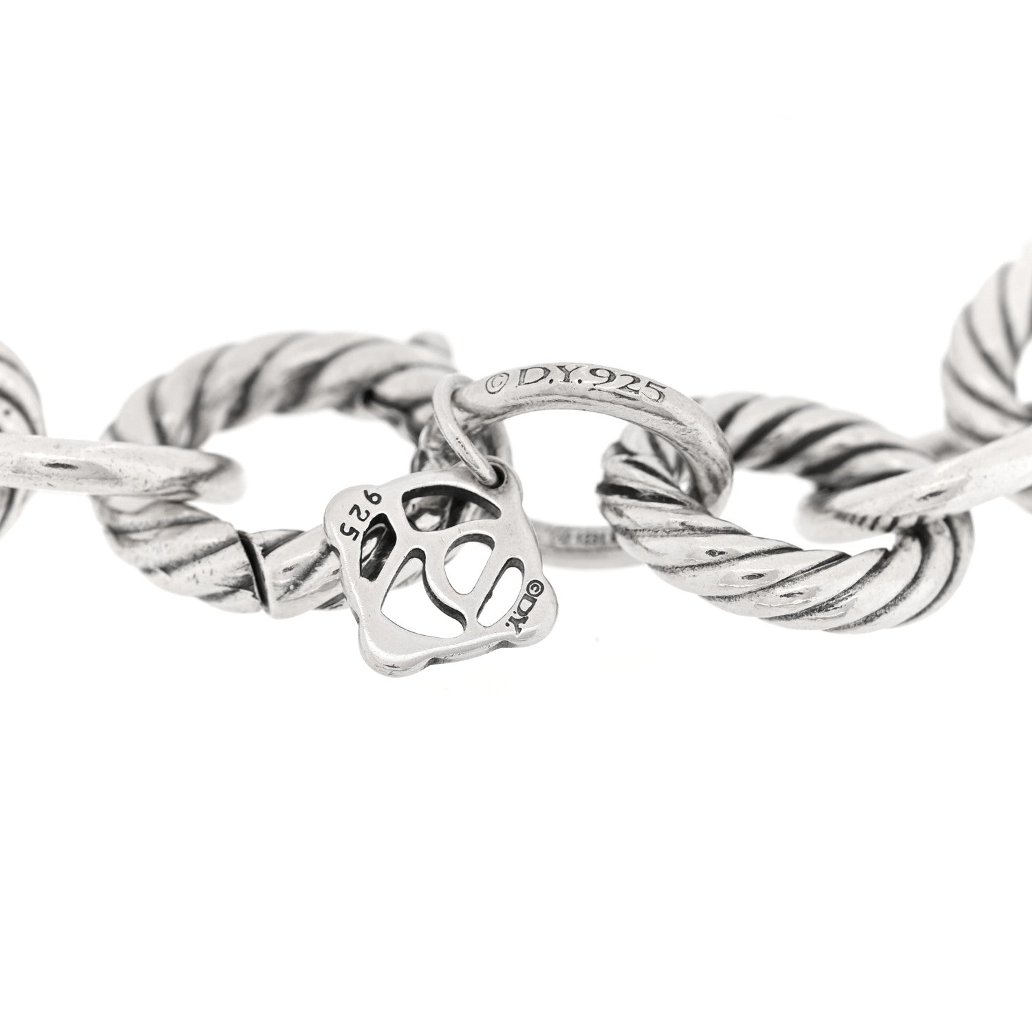 David Yurman Sterling Silver 10mm Medium Oval Link Bracelet 3 of 3