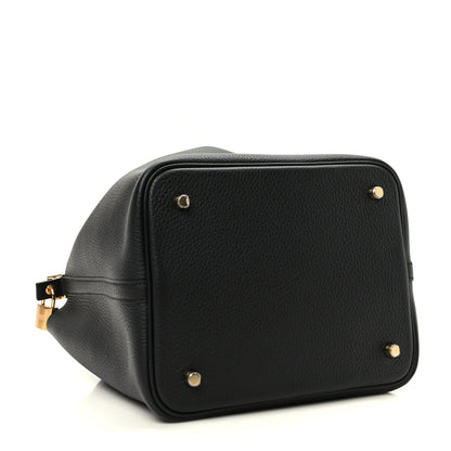 Hermes Taurillon Clemence Picotin Lock 22 MM Black 4 of 9