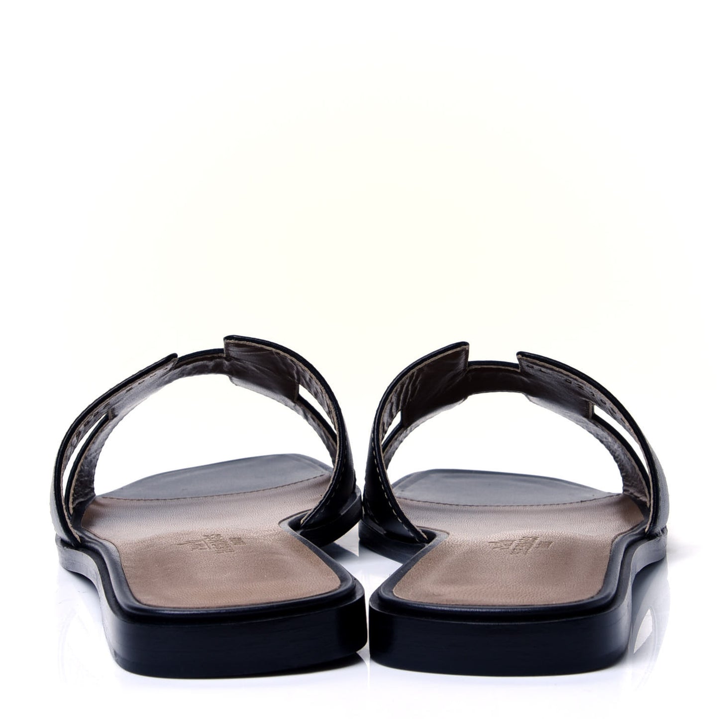 Box Calfskin Oran Sandals 38 Black