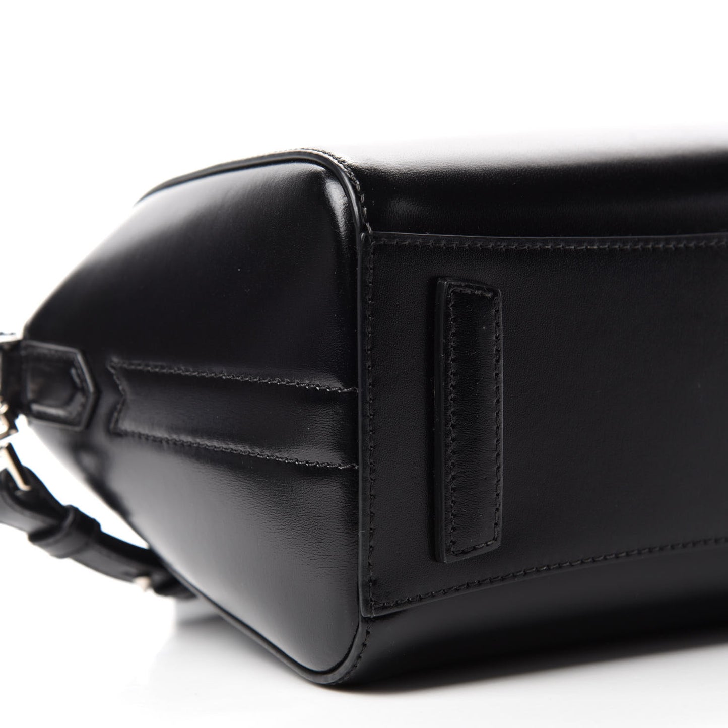 Shiny Lord Calfskin Mini Antigona Black