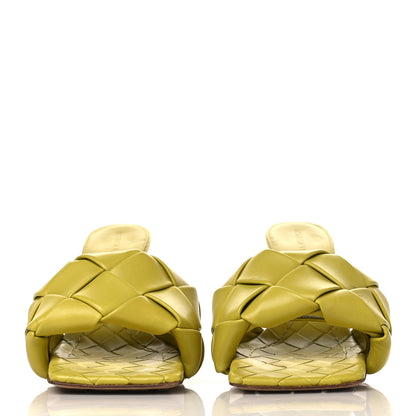 Bottega Veneta Nappa Maxi Intrecciato Lido 90mm Mule Sandals 37 Acid 2 of 9