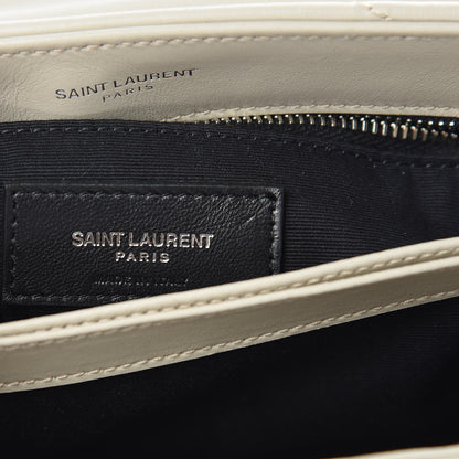 Saint Laurent Calfskin Y Quilted Monogram Toy Loulou Crossbody Bag Ivory 7 of 9