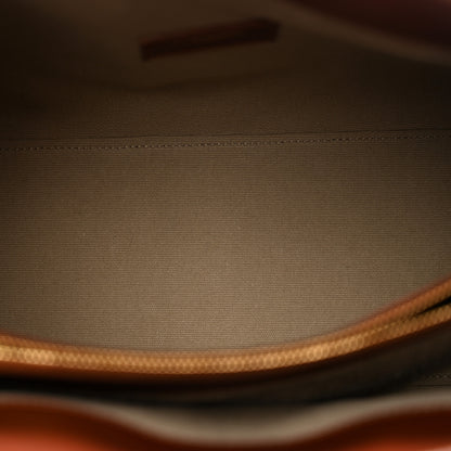Saint Laurent Linen Calfskin Small Souple Sac De Jour Cognac 5 of 12