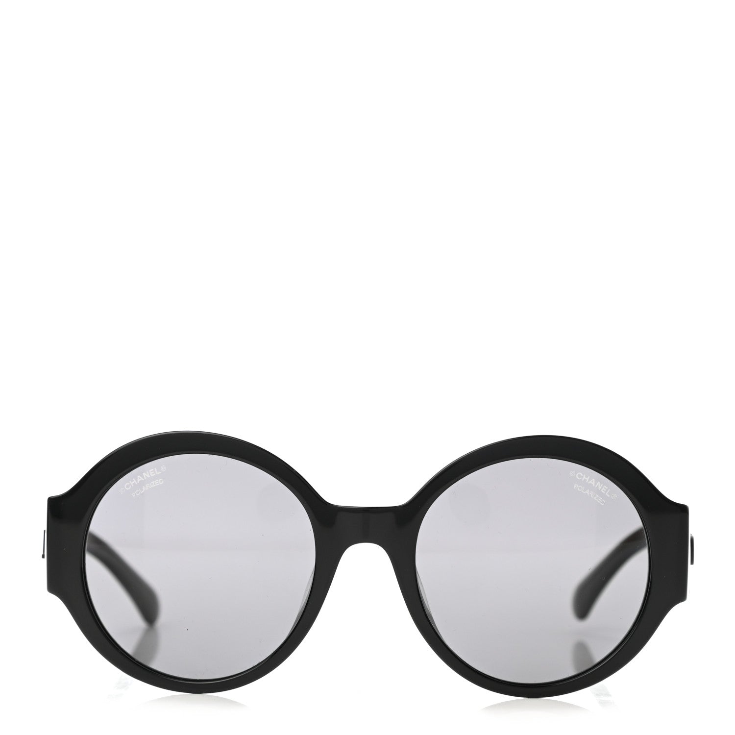 Chanel Acetate Polarized Round Sunglasses 5410 Black 3 of 6