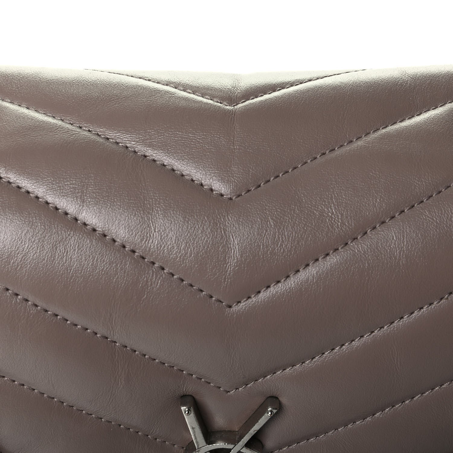 Saint Laurent Calfskin Y Quilted Monogram Medium Loulou Chain Satchel Light Natural 5 of 8