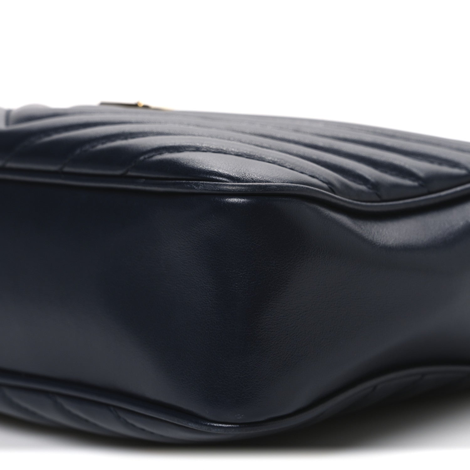 Saint Laurent Calfskin Matelasse Monogram Lou Camera Bag Deep Marine 10 of 12