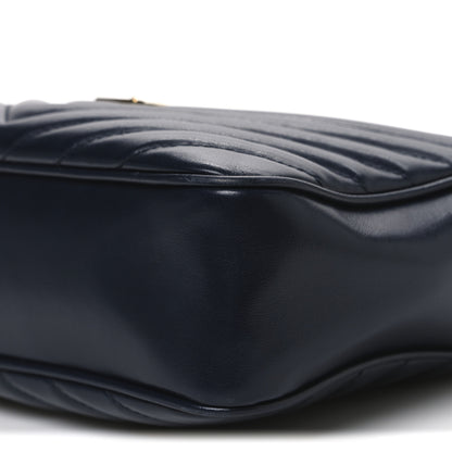 Saint Laurent Calfskin Matelasse Monogram Lou Camera Bag Deep Marine 10 of 12
