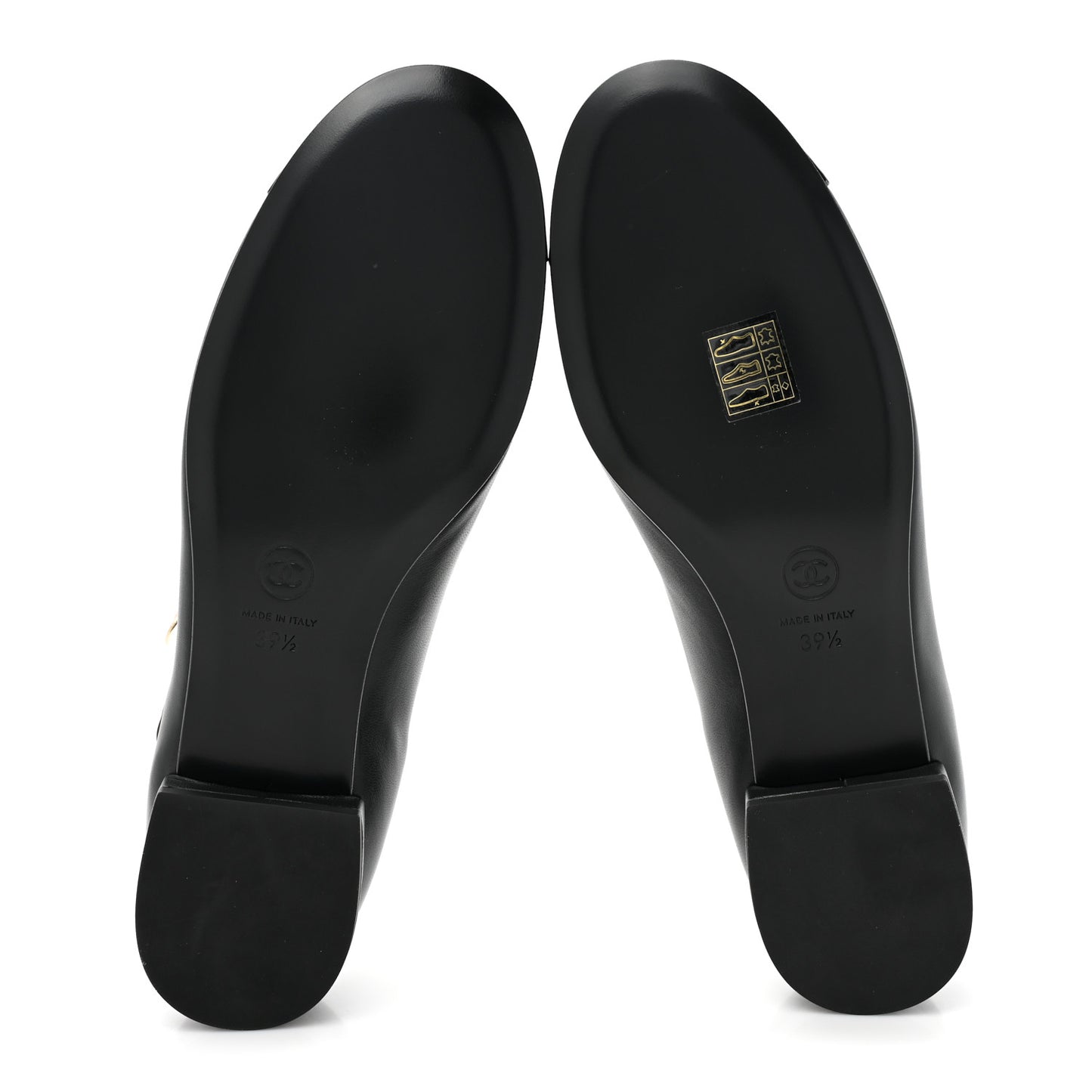 Lambskin Patent Cap Toe Mary Jane Flats 39.5 Black