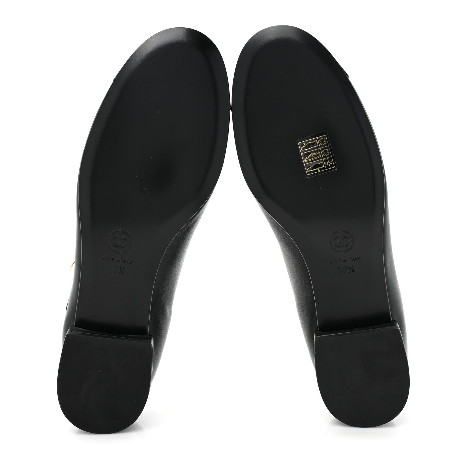 Chanel Lambskin Patent Cap Toe Mary Jane Flats 39.5 Black 5 of 9