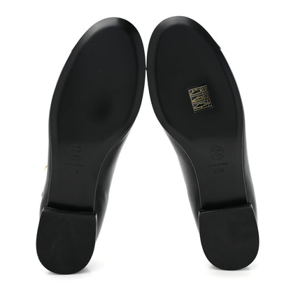 Chanel Lambskin Patent Cap Toe Mary Jane Flats 39.5 Black 5 of 9