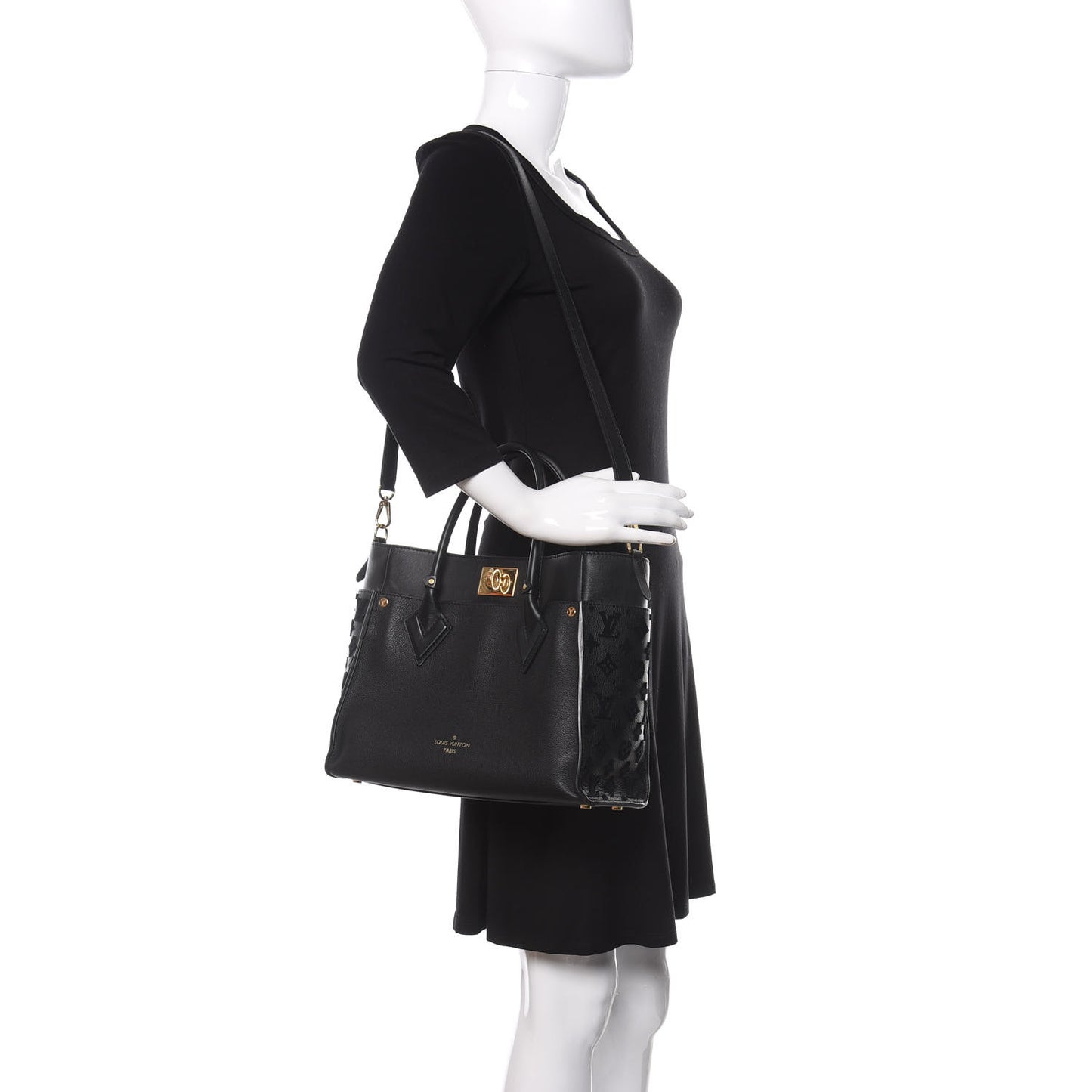 Calfskin Monogram Tufting On My Side Black