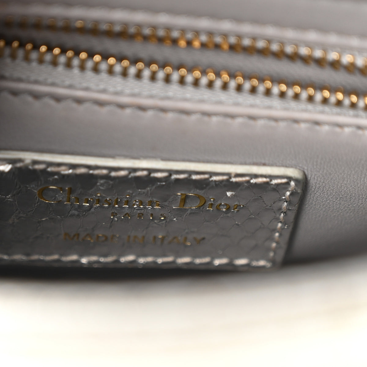 Christian Dior Metallic Snakeskin Mini Lady Dior Silver 6 of 10