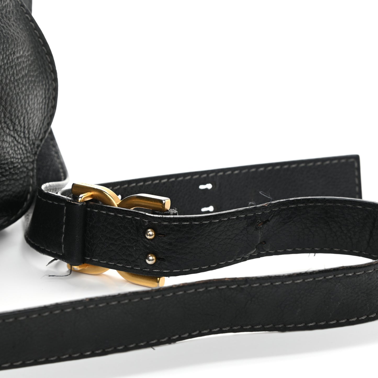 Calfskin Medium Marcie Round Crossbody Bag Black