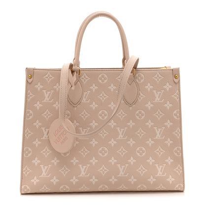 Louis Vuitton Empreinte Monogram Spring In The City Onthego MM Beige Pink Yellow 1 of 9