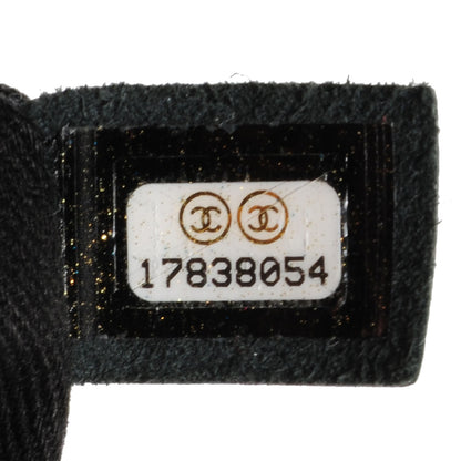 Chanel Calfskin Quilted Double Stitch Hamptons Clutch With Chain Black 7 of 8