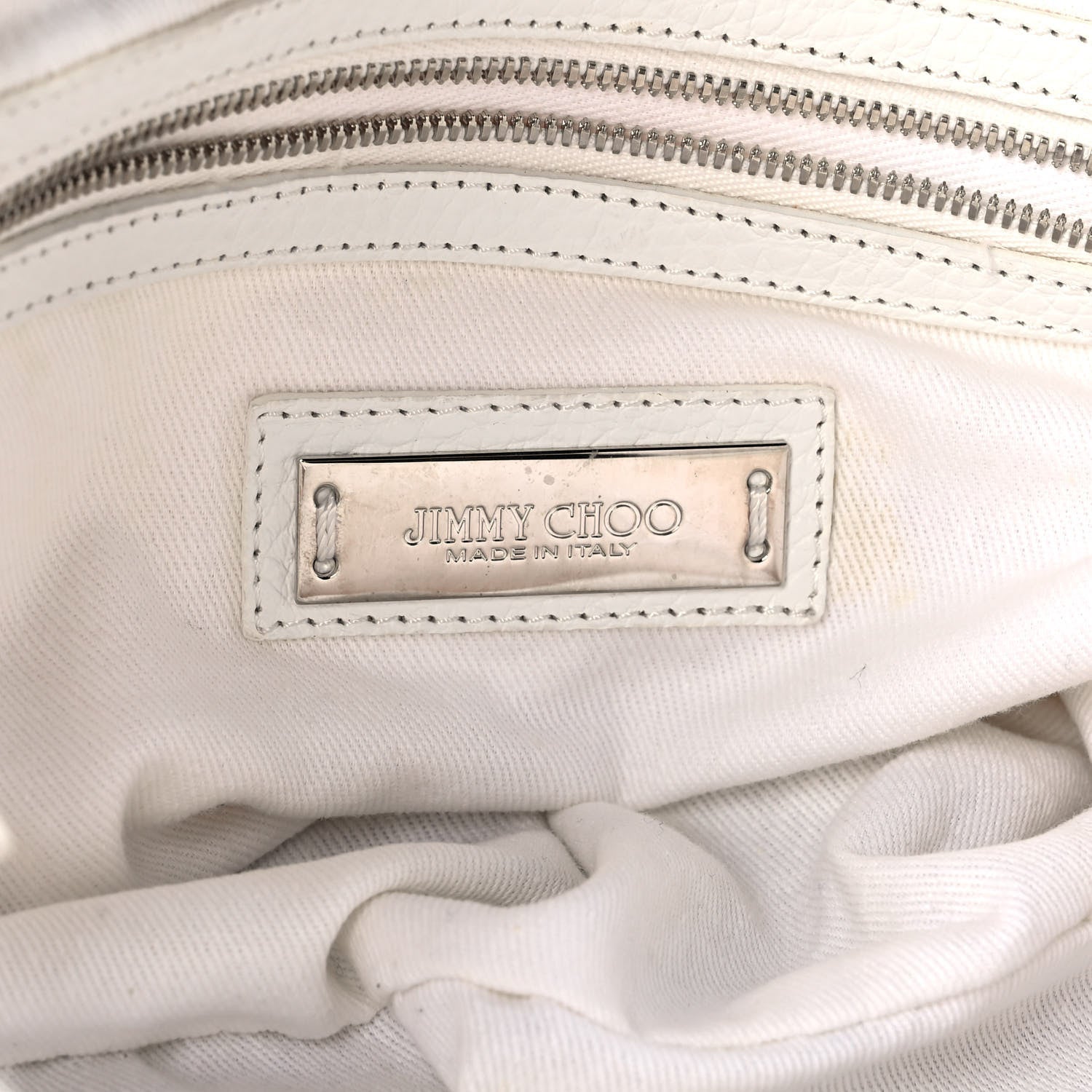 Jimmy Choo Denim Calfskin Studded Union Jack Print Tote 5 of 13