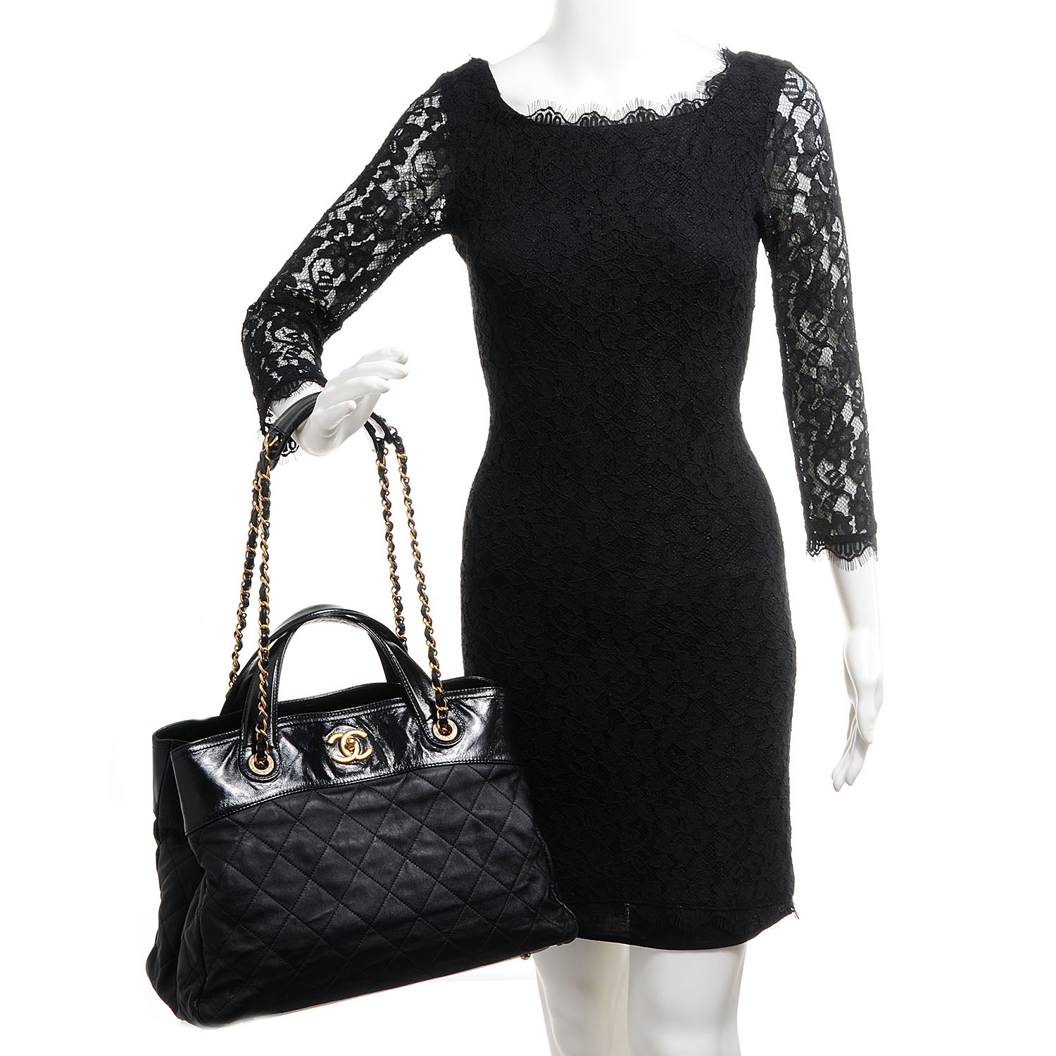 Chanel Iridescent Calfskin Small In The Mix Tote Black 2 of 9