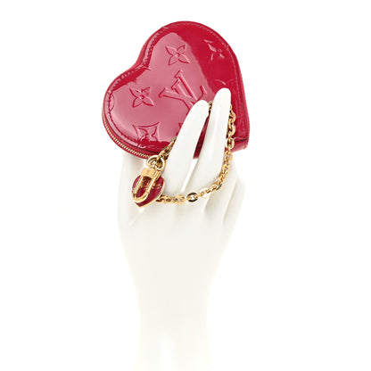 Louis Vuitton Vernis Heart Coin Purse Rose Indien 2 of 14