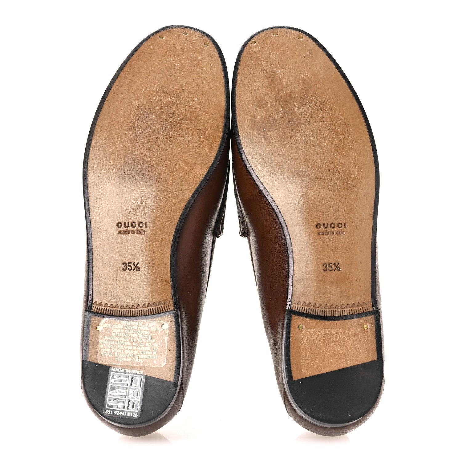 Gucci Betis Glamour Calfskin Womens 1953 Horsebit Loafers 35.5 Brown Sugar 7 of 12