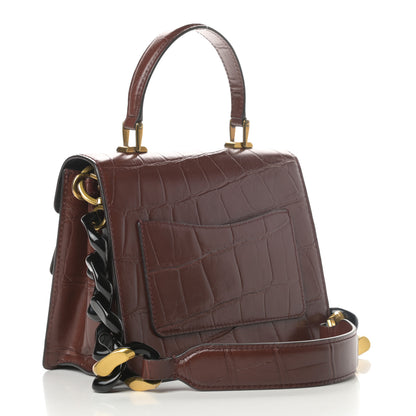Marc Jacobs Calfskin Crocodile Embossed Uptown Shoulder Bag Brown 3 of 14