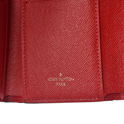 Louis Vuitton Damier Ebene Victorine Wallet Red 6 of 7