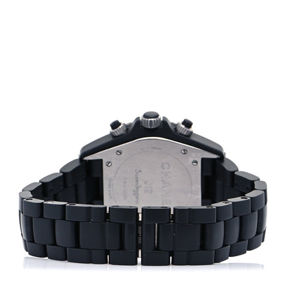 Chanel Stainless Steel Ceramic 41mm J12 Superleggera Chronograph Automatic Watch Black 3 of 4