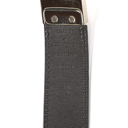 Louis Vuitton Calfskin 30mm Reversible Belt 95 38 Black Dark Brown 5 of 5
