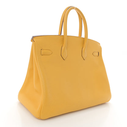 Hermes Taurillon Clemence Birkin 35 Soleil 3 of 13