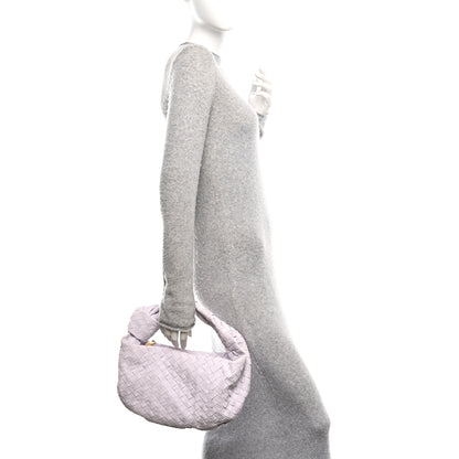 Bottega Veneta Suede Calfskin Intrecciato Teen Jodie Hobo Mirth Washed 2 of 12