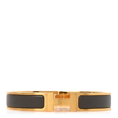 Hermes Matte Enamel Narrow Clic Clac HH Bracelet T5 Etain 1 of 4