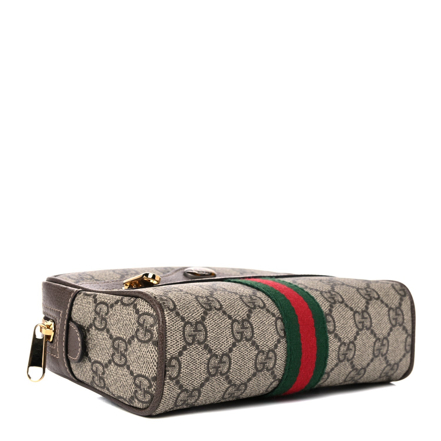 Gucci GG Supreme Monogram Web Small Ophidia Belt Bag 95 38 Dark Brown 3 of 9
