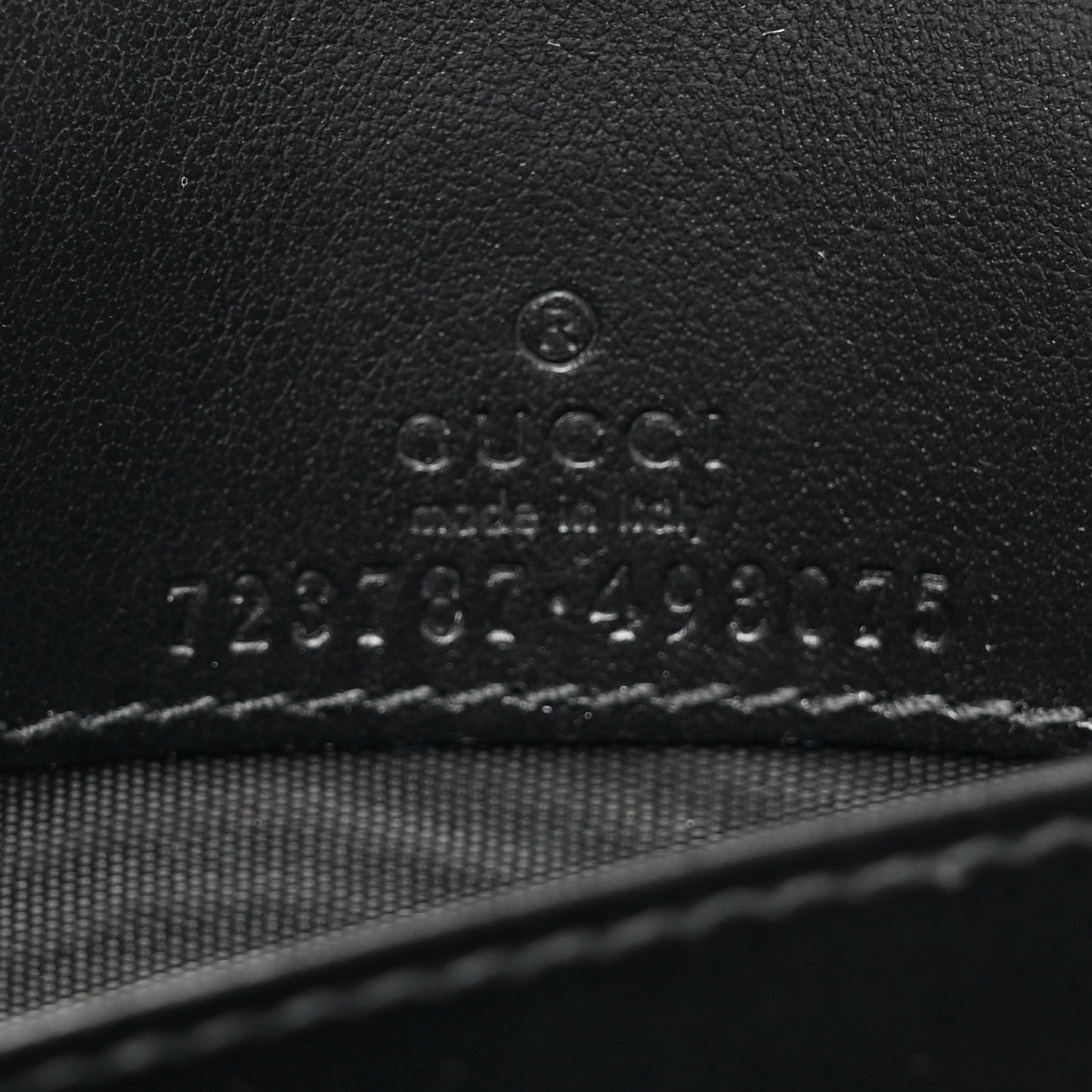 Calfskin GG Matelasse Chain Wallet Black