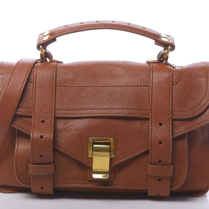 Proenza Schouler Lambskin Tiny PS1 Satchel Saddle 10 of 10