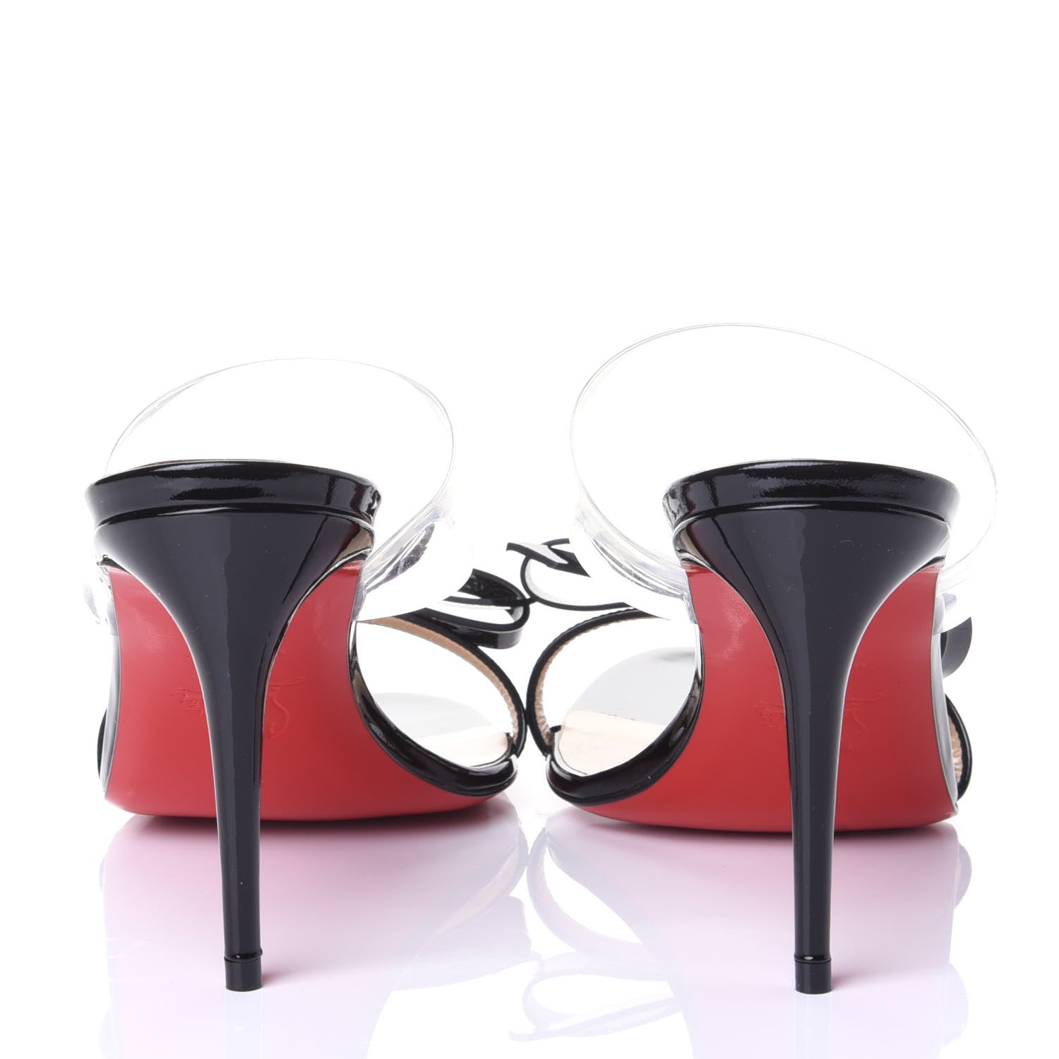Christian Louboutin Patent PVC Just Nodo 85 Slide Sandals 39 Black 6 of 10