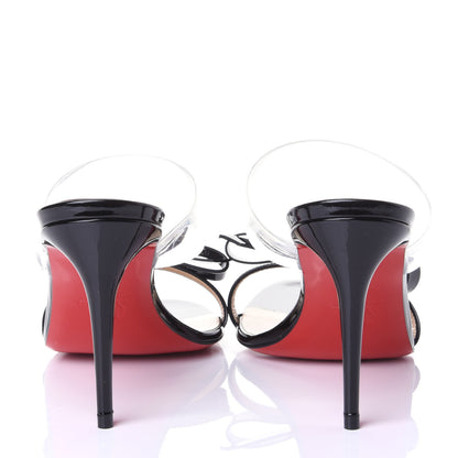 Christian Louboutin Patent PVC Just Nodo 85 Slide Sandals 39 Black 6 of 10