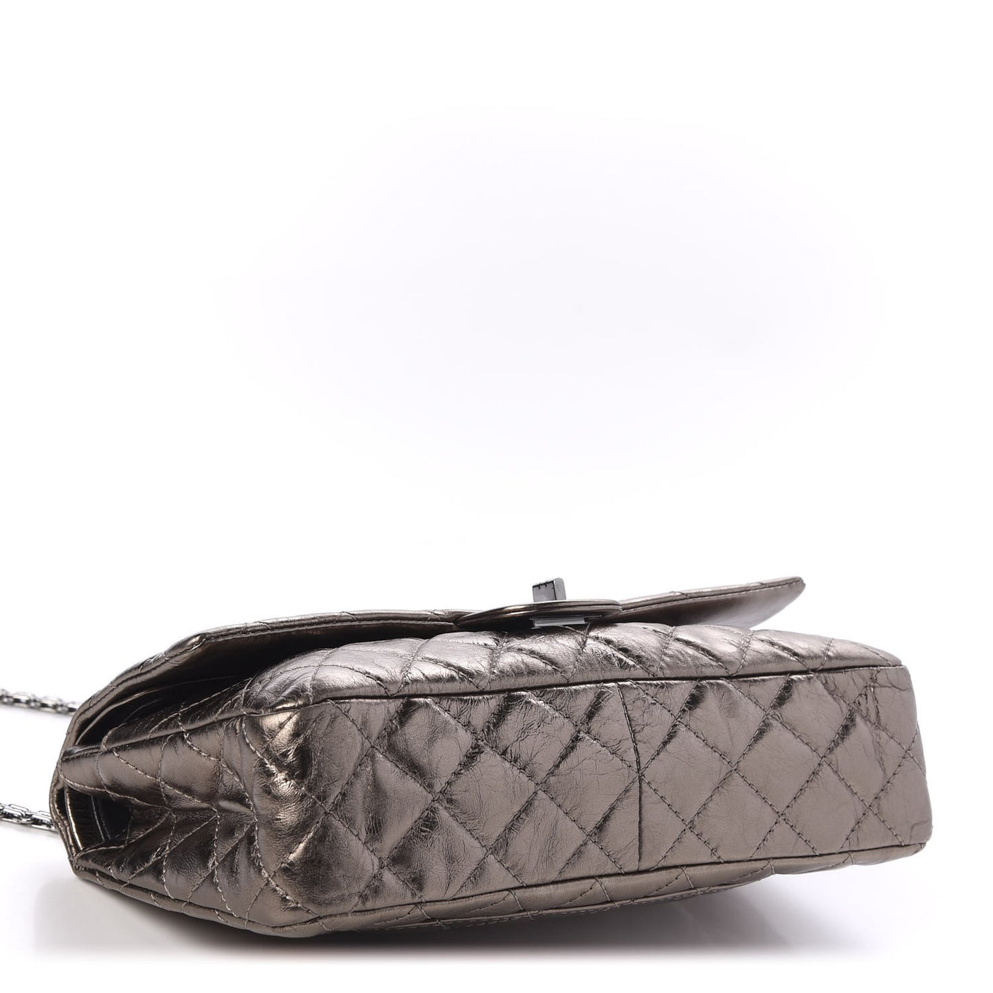 Metallic Sheepskin Quilted 2.55 Reissue 226 Flap Dark Silver