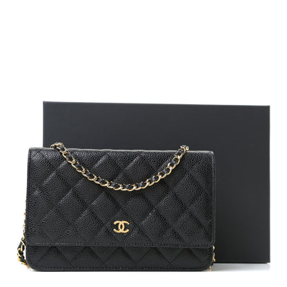 Chanel Caviar Quilted Wallet On Chain WOC Black 9 of 11