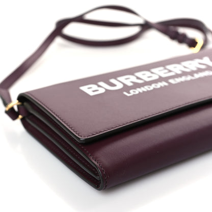 Burberry Calfskin Logo Hazelmere Wallet With Detachable Strap Deep Maroon 7 of 8