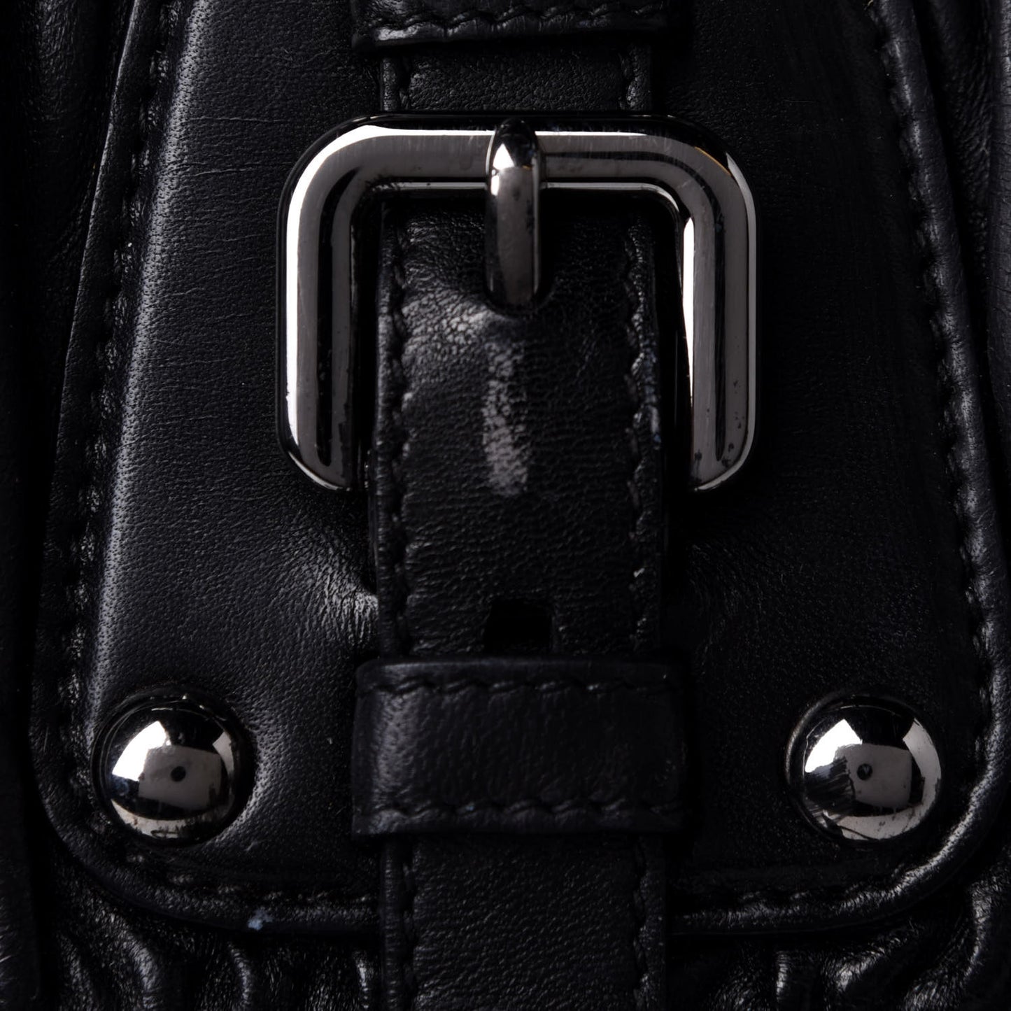 Nappa Gaufre Tote Black