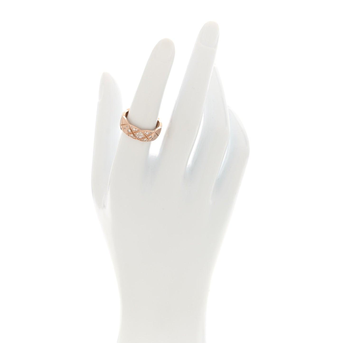18K Beige Gold Diamond Small Coco Crush Ring 53 6.5
