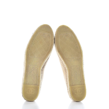 Chanel Lambskin CC Espadrilles 41 Beige Black 7 of 12