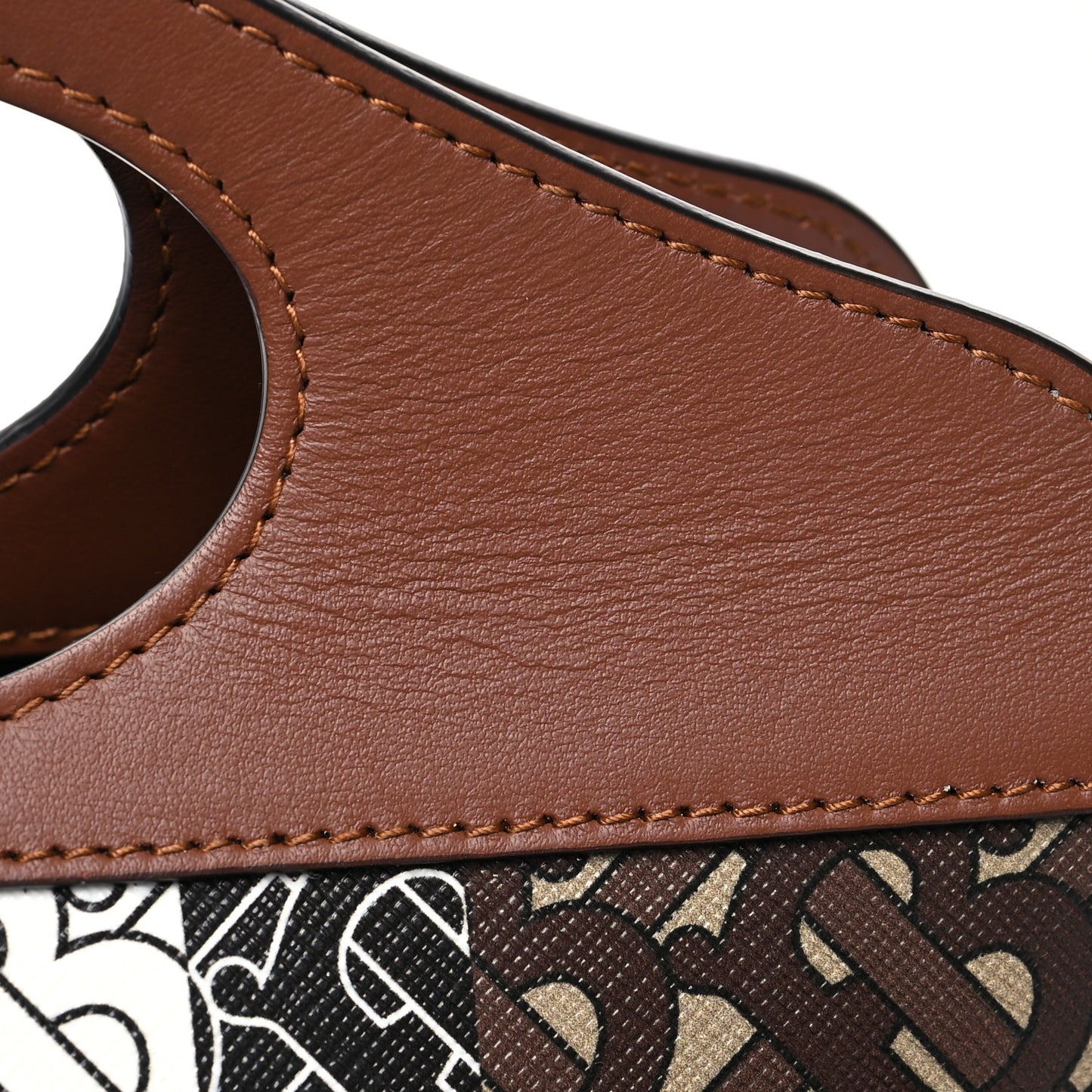 E-Canvas Monogram Stripe Mini Pocket Bag Bridle Brown