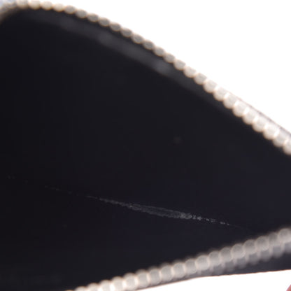 Saint Laurent Calfskin Paris Rainbow Fragments Zip Pouch Card Holder Black 6 of 8