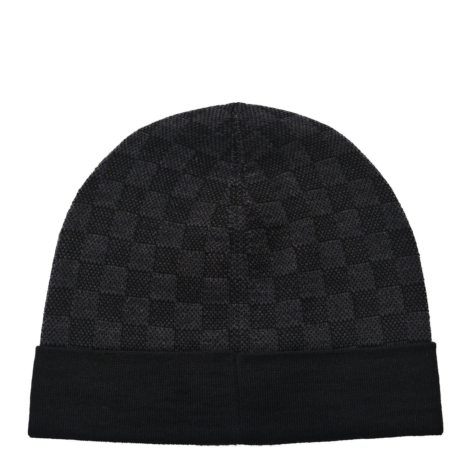 Louis Vuitton LOUIS VUITTON Wool Bonnet Petit Damier Graphite Beanie Hat 3 of 5