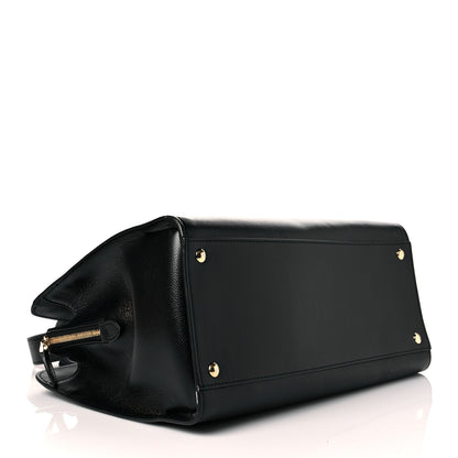 Salvatore Ferragamo Hammered Calfskin Today Satchel Black 4 of 10